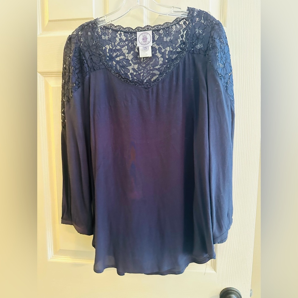 Muche Muchette Navy Lace Blouse